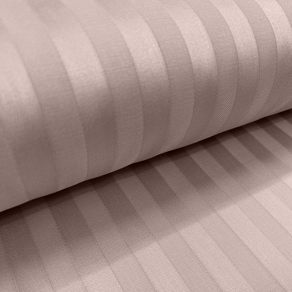 Hometerior Luxe Satin Stripes Bedsheet – Soft Blush, Dreamy & Elegant - 210 TC